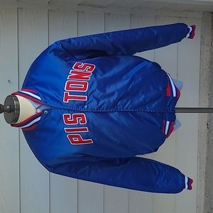 DETROIT‎ PISTONS Authentics Starter Blue Red Mens XL Jacket NBA VTG 80s 90s RARE